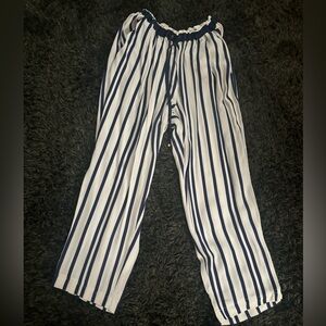 Striped Navy and White Pants